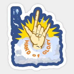 HAND OF GOD saying LOVE YOU Sticker